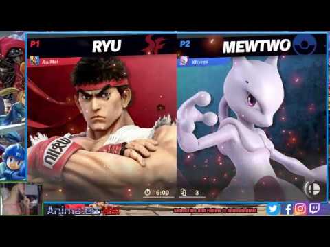 Animated Mel: Ryu vs Xhyros: Mewtwo - Super Smash Bos Ultimate: Switch