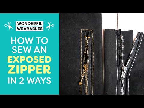 How to Sew an Exposed Zipper in 2 Ways