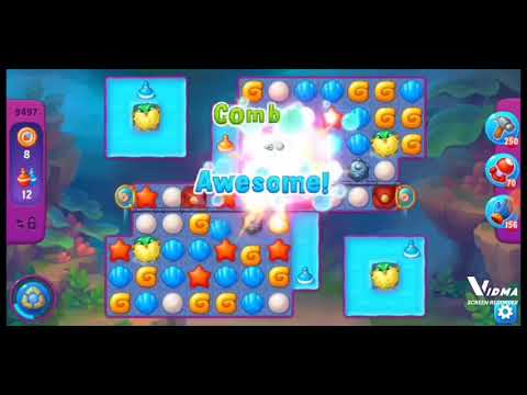 Fishdom. 9497 super hard level no boosters and diamonds. 13 moves