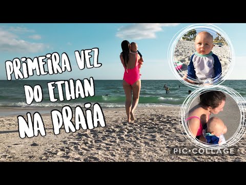 Praia nos Estados Unidos - Primeira vez do bebê