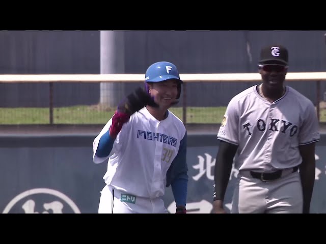 【ファーム】ファイターズ・有薗直輝 久々のヒットは同点のタイムリー2ベースヒット!! 2025年5月13日 北海道日本ハムファイターズ 対 読売ジャイアンツ