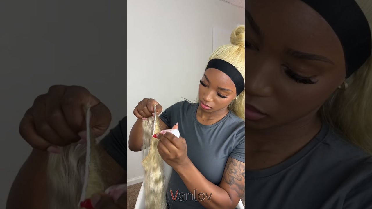 Quick weave with blonde hair bundles&closure.😻✨How about the final look?😎#vanlovhair #blondehair