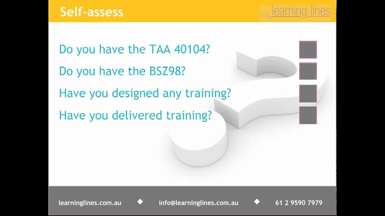 Cert IV TAE - update or upgrade?