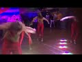Beautiful Dancers In Red Spandex Unitards