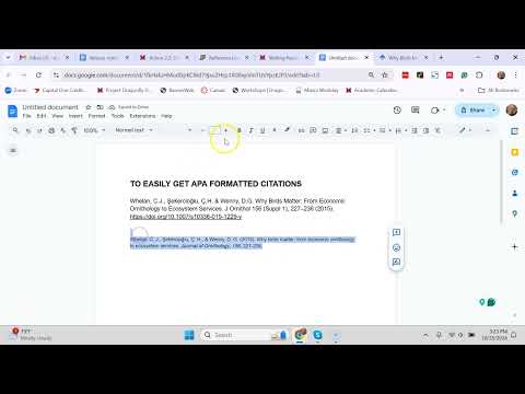 Formatting APA citations with Google Scholar.