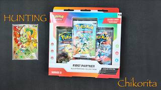 First Partner Series 2 box unboxing & charging packs for hits! Hunting Chikorita. Розпаковка