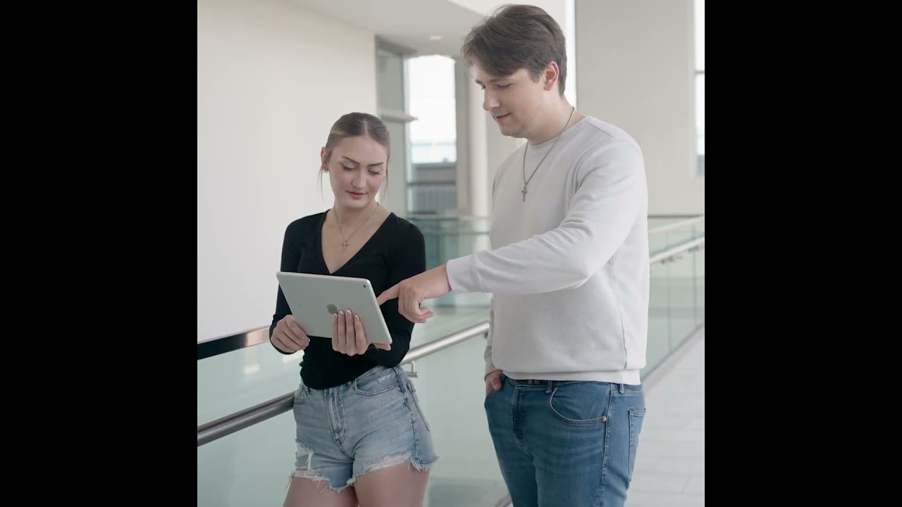 Student testimonial video featuring 