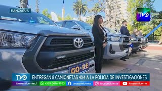 GORE O’Higgins entregó 8 camionetas para la Policía de Investigaciones