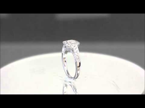 14k White Gold Cushion Cut Diamond Engagement Ring Bezel 1.70ctw - KNR INC - 984