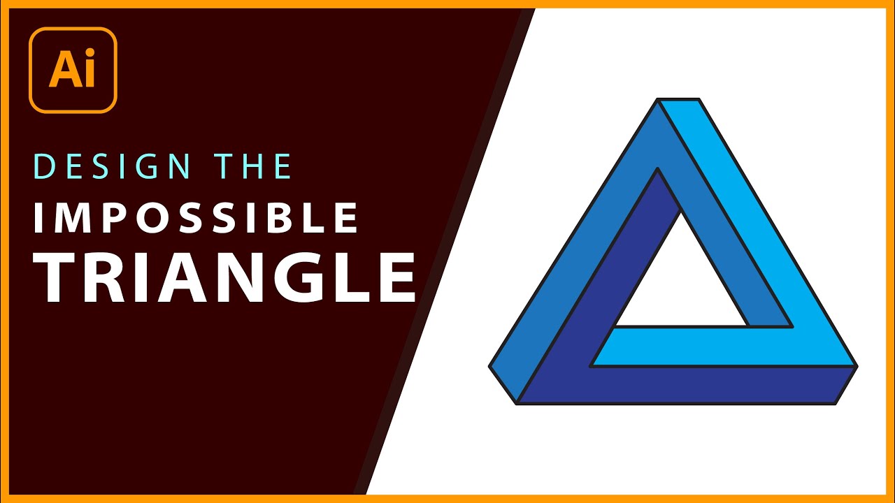 Design the Impossible Triangle (aka Penrose Triangle) in Adobe Illustrator - Beginner Tutorial