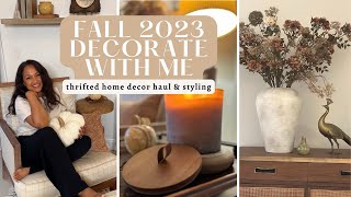 Using Thrifted Home Decor To Transform My Living Room 🍁Fall 2023🍁 + HomeGoods Finds