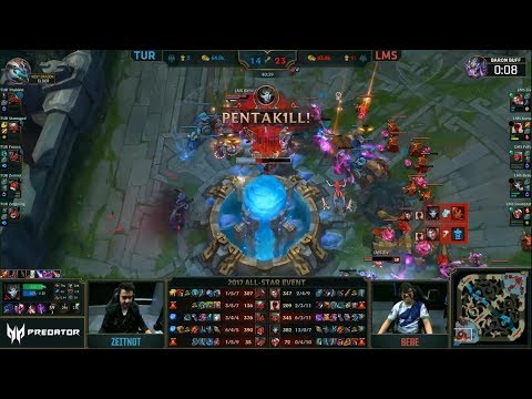 LMS BeBe (Jhin) Big pentakill | LOL All-Star 2017 First Pentakill