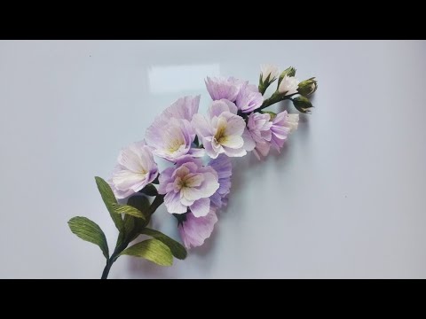 Delphinium Flower / How To Make Flowers From Crepe Paper / Paper Flowers