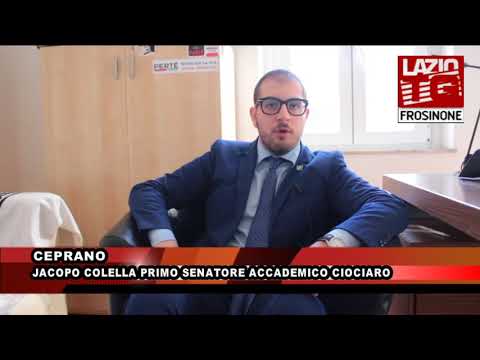 CEPRANO JACOPO COLELLA PRIMO SENATORE ACCADEMICO CIOCIARO
