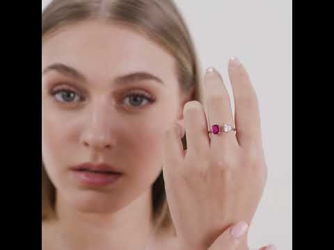 Půvabná single náušnice Fancy Passion Ruby FPR06