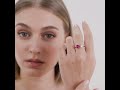 Půvabná single náušnice Fancy Passion Ruby FPR06