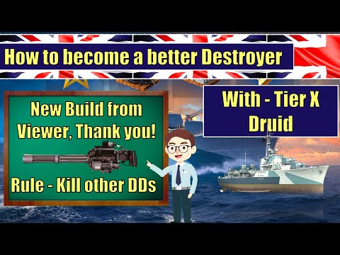 How to become a better destroyer player Episode 2| New Druid gunbuild | #worldofwarships #druid