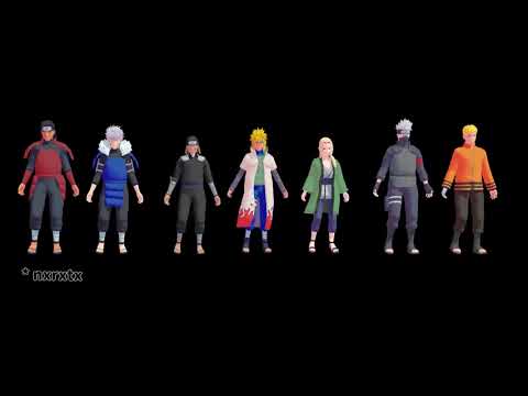 gangnam style【NARUTO MMD】Hashirama Tobirama hiruzen Minato Tsunade Kakashi naruto