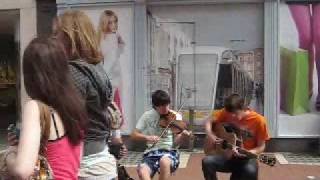 Irish Music Buskers on Grafton St, Dublin, Ireland