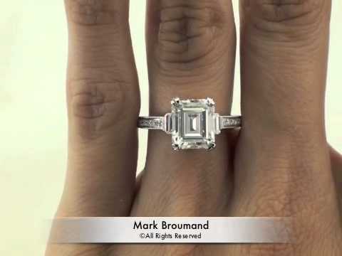 4.32ct Emerald Cut Diamond Engagement Anniversary Ring - Mark Broumand