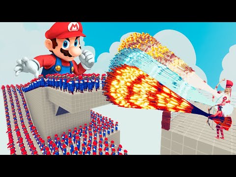 100x MARIO + 2x GIANT vs 3x EVERY GOD - Totally Accurate Battle Simulator TABS