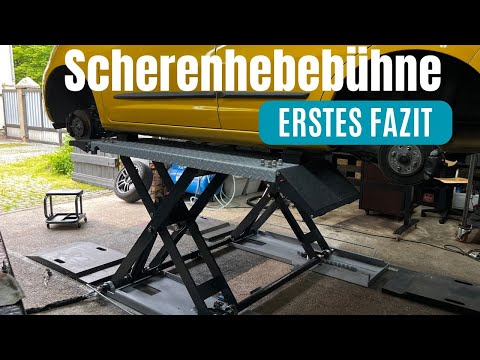 First conclusion about the scissor lift with 120cm lifting height 3.5t