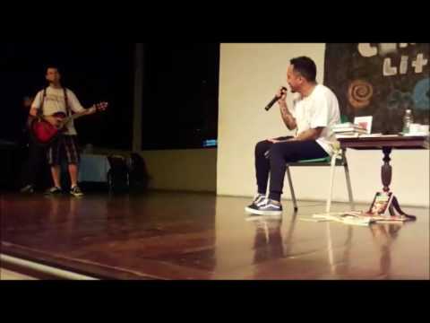 Conversa Liter�ria - Curadoria de Cintia Barreto - Marcelo D2 recebe homemangem do ex-aluno do Col�gio Estadual Andr� Maurois - novembro de 2016