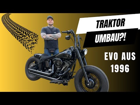 BikeCheck#008: 1996 Harley Davidson Evo with tractor tires. Softail conversion: Old school vs. ne...