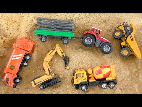Play with toys cars saves construction vehicles from sand pits | BIBO TOYS