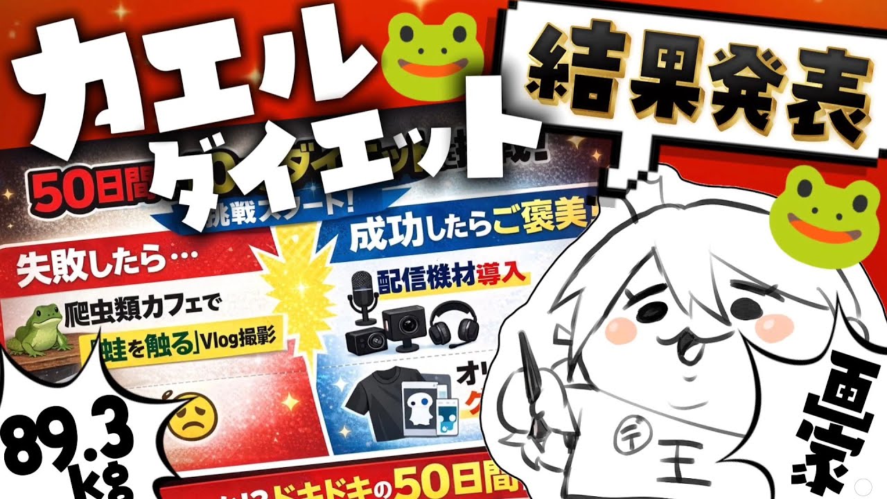 【カエルダイエット】失敗したらカエル‼️カエルが世界で一番嫌いな画家のダイエット