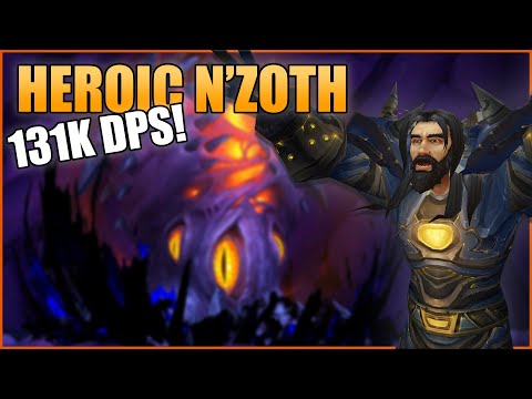 Heroic N'Zoth DPS Record (131k) - 481 iLvl Arms Warrior PvE (WoW BFA 8.3 Ny'alotha Raid)