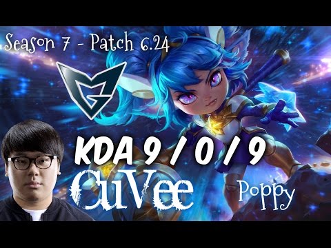 SSG CuVee POPPY vs RUMBLE Top - Patch 6.24 KR Ranked