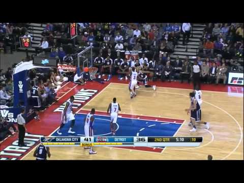 Steven Adams vs Detroit Pistons 2013.11.08