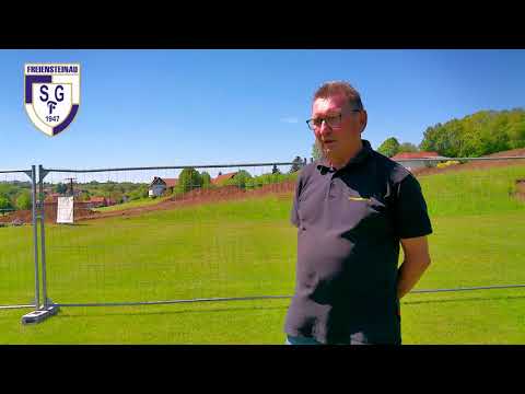 Kunstrasen Baustart SG Freiensteinau   Interview mit Bauleiter der SGF Dieter Krieg