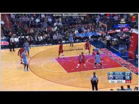 Nikola Jokic beats the buzzer - Washington Wizards vs. Denver Nuggets - NBA - 08/12/2016