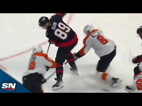 Senators' Lars Eller Sets Up Olle Lycksell Goal With Slick Between-The-Legs Feed