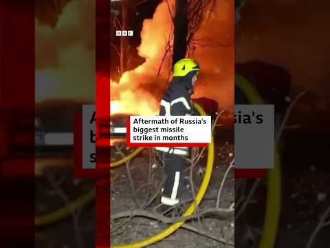 Video | At least 11 people killed by a Russian missile in the Sumy region, Ukraine officials said. #BBCNews