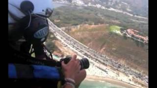 preview picture of video 'July 25, 2009 - Paramotor / motorized paragliding tandem flights & TRIDEMS in Malibu'