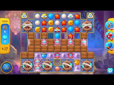 Fishdom 5886 Level - 18 moves - NO BooSTERS