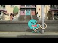 Gumball Gets Stuck On A Bus Door