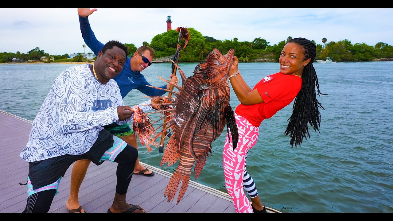 Monster Lionfish Rodeo ft. WARREN SAPP Catch Clean Cook Lucky Shuck - Jupiter, Fl