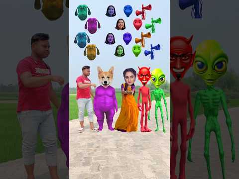 dame tu cosita alien, Fat dog, siren & dancing cute 😍 bhabhi vs me correct head matching 😄 funny 😁