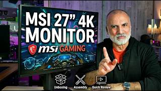 MSI MAG 27-inch 4K Dual-Channel Monitor Unboxing Assembly and 1st look