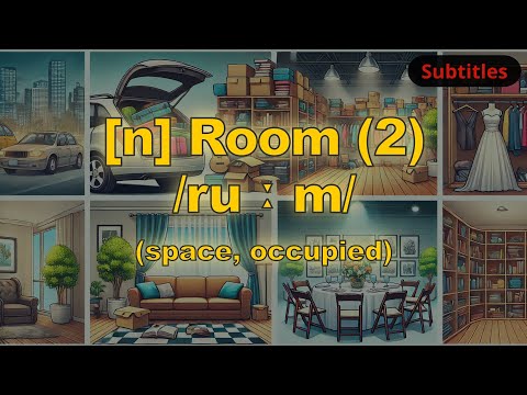 [n] Room (space, occupied) meaning with 5 examples