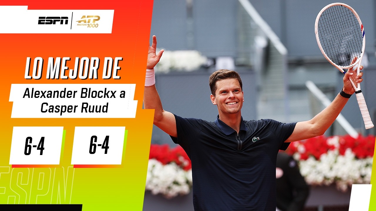 ¡CÓMO ESTÁ EL PIBE BLOCKX! EL BELGA CONTINÚA ON FIRE Y ELIMINÓ A CASPER RUUD CON DOBLE 6-4 | RESUMEN