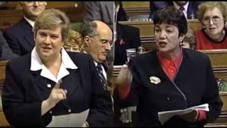 (1996) Hon. Deborah Grey &amp; Hon. Sheila Copps Face-off In QP | House of Commons Question Period