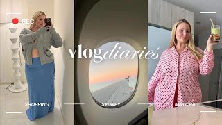 VLOG DIARIES | Fly to Sydney with me + protein strawberry matcha recipe