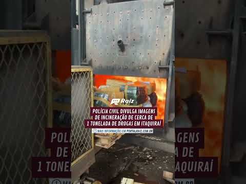 Polícia Civil divulga imagens de incineração de cerca de 1 tonelada de drogas em Itaquiraí