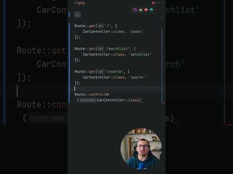 Grouping Routes by Controller #laravel #laravelcourse #thecodeholic
