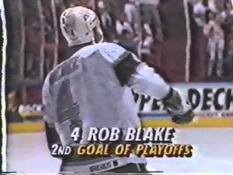 Rob Blake end-to-end goal - Kings vs Oilers - 1992 Smythe Division Semifinals - GM2 (4/20/92)